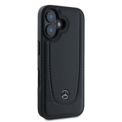 Mercedes Leather Urban iPhone 16 Plus Case - Black