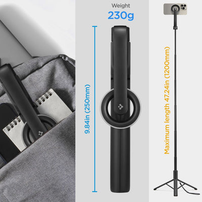Selfie stick Spigen S580W MagSafe Bluetooth with tripod - black