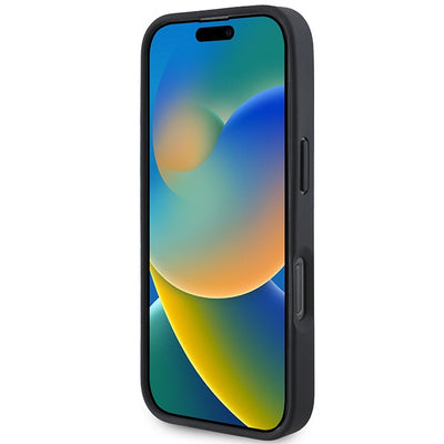 AMG Leather Debossed Lines Black Logo iPhone 16 Pro Max Case - Black — Mercedes