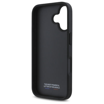 BMW M Perforated Tricolor Detail Line iPhone 16 Case - Black