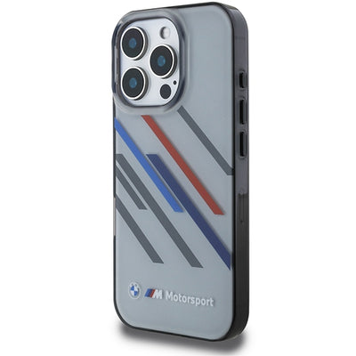 BMW Motosport IML Random Stripes iPhone 16 Pro Max Case - Gray