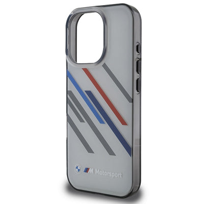 BMW Motosport IML Random Stripes iPhone 16 Pro Max Case - Gray