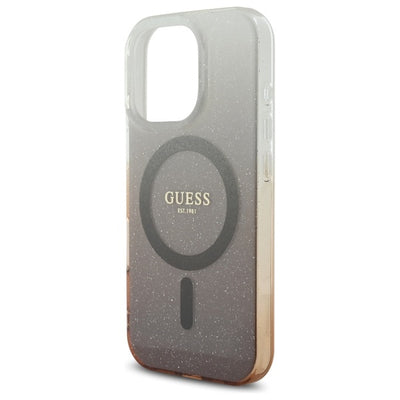 Guess IML Glitter Gradient MagSafe iPhone 16 Pro Case - Brown