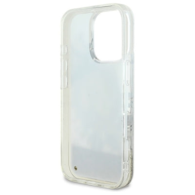 Guess Liquid Glitter Flower MagSafe iPhone 16 Pro Case - Beige