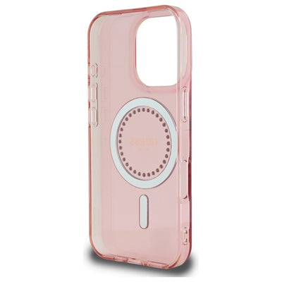 Guess IML Rhinestones MagSafe iPhone 16 Pro Case - Pink