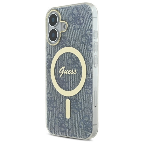Guess IML 4G MagSafe iPhone 16 Case - Blue