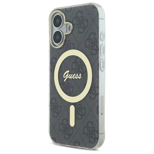 Guess IML 4G MagSafe iPhone 16 Case - Black