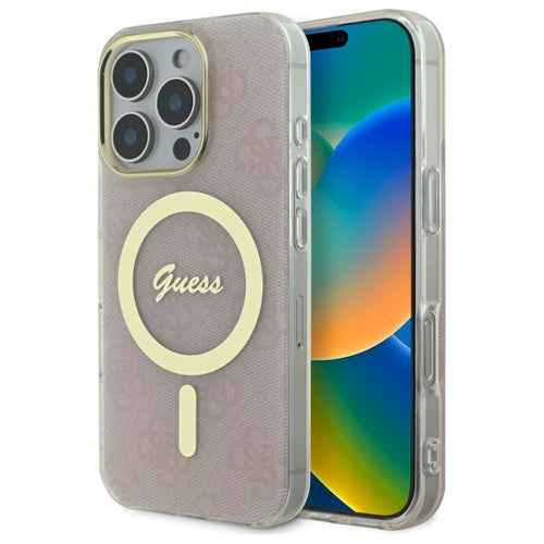 Guess IML 4G MagSafe Case for iPhone 16 Pro Max - Pink