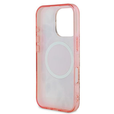 Guess IML Flower &amp; Tonal Circle MagSafe iPhone 16 Pro Max Case - Pink