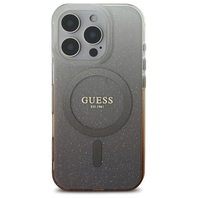 Guess IML Glitter Gradient MagSafe Case for iPhone 16 Pro Max - Brown