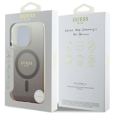 Guess IML Glitter Gradient MagSafe Case for iPhone 16 Pro Max - Brown
