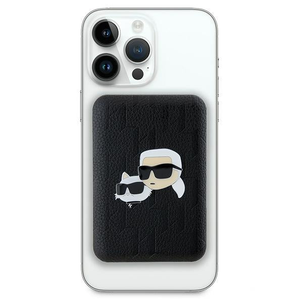 Karl Lagerfeld Powerbank inductive KLPB5FPGKSKCHK 16W 5000mAh black/black Karl&amp;Choupette Head Pin MagSafe