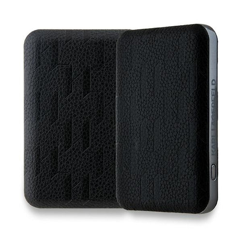 Karl Lagerfeld Powerbank inductive KLPB5FPGKSKIHK 16W 5000mAh black/black Karl Head Pin MagSafe