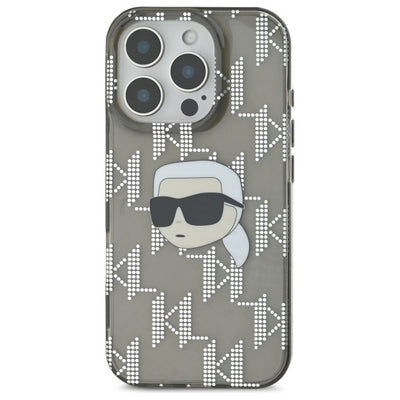 Karl Lagerfeld IML Karl Head Electroplated iPhone 16 Pro Case - Black