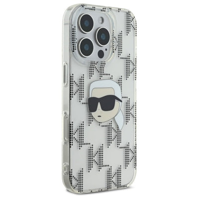 Karl Lagerfeld IML Karl Head Electroplated iPhone 16 Pro Case - Clear