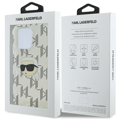 Karl Lagerfeld IML Karl Head Electroplated iPhone 16 Pro Case - Clear