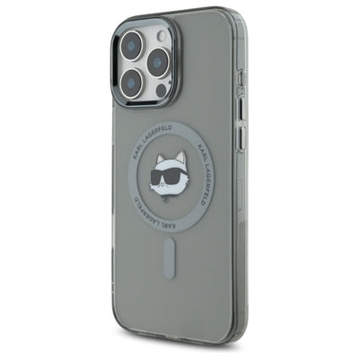 Karl Lagerfeld IML Metal Choupette Head MagSafe iPhone 16 Pro Case - Black