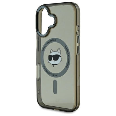 Karl Lagerfeld IML Metal Choupette Head MagSafe iPhone 16 Case - Black