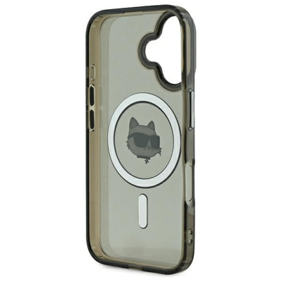 Karl Lagerfeld IML Metal Choupette Head MagSafe iPhone 16 Case - Black