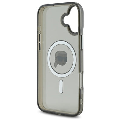 Karl Lagerfeld IML Metal Karl Head MagSafe iPhone 16 Case - Black