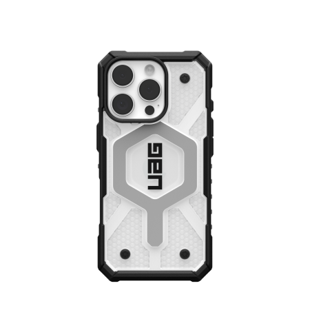UAG Pathfinder Clear Magsafe Case for iPhone 16 Pro - White