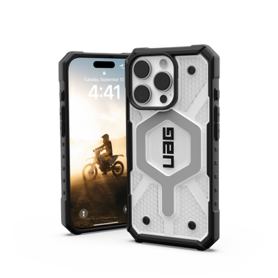 UAG Pathfinder Clear Magsafe Case for iPhone 16 Pro - White