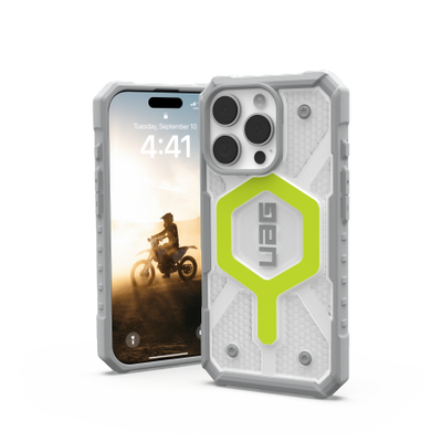 UAG Pathfinder Clear Magsafe iPhone 16 Pro Case Compatible with MagSafe - Green