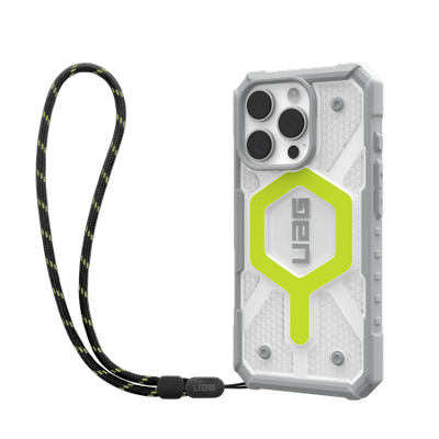 UAG Pathfinder Clear Magsafe Bundle Case with Lanyard for iPhone 16 Pro - Green