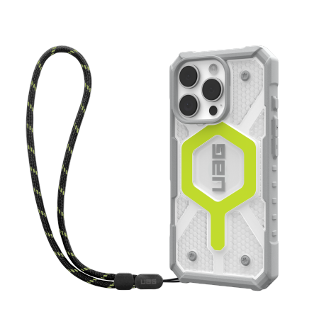 UAG Pathfinder Clear Magsafe Bundle Case with Lanyard for iPhone 16 Pro - Green