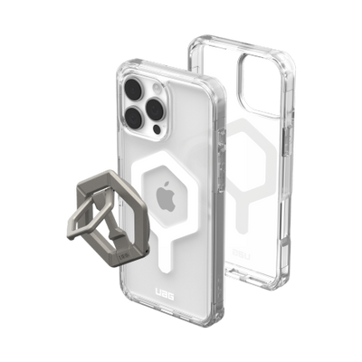 UAG Plyo Magsafe Case with Magnetic Ring Stand for iPhone 16 Pro Max - Titanium