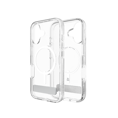 ZAGG Crystal Palace Snap Kickstand MagSafe Case for iPhone 16 - Clear