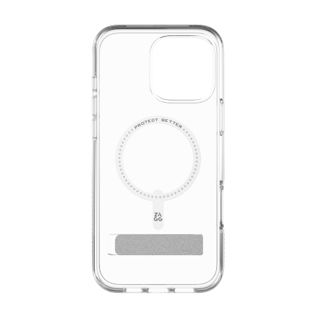 ZAGG Crystal Palace Snap Kickstand MagSafe Case with Stand for iPhone 16 Pro Max - Clear