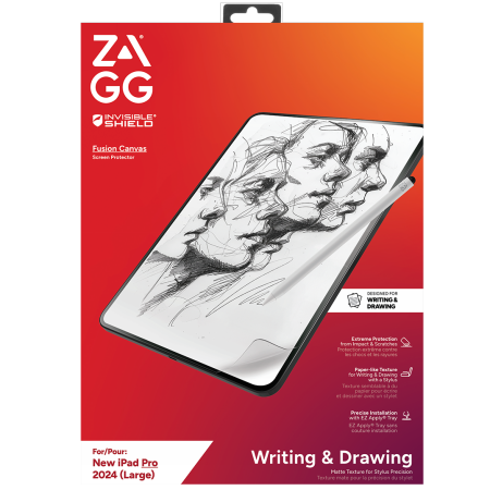 ZAGG InvisibleShield Fusion Canvas Antibacterial Protective Film Imitating Paper for iPad Pro 13&quot; 2024