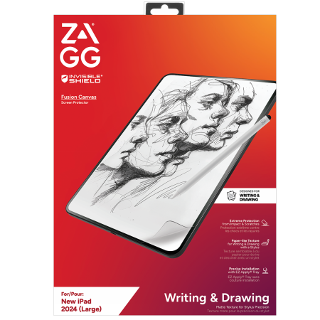 ZAGG InvisibleShield Fusion Canvas Antibacterial Protective Film Imitating Paper for iPad Air 13&quot; 2024