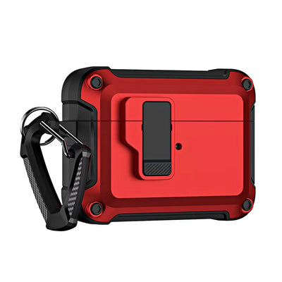 Airpods 4 Pro Armor Case with Carabiner - Red — Hurtel