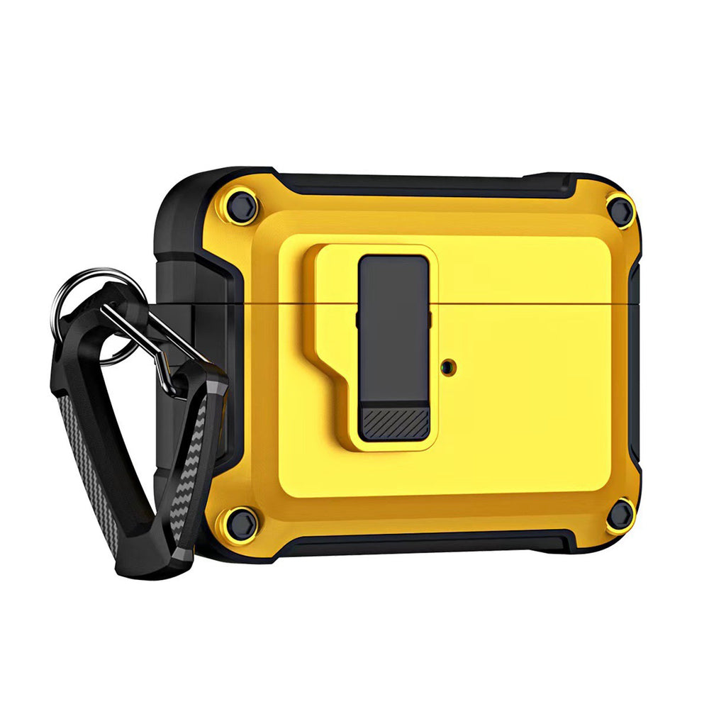 Airpods 4 Pro Armor Case with Carabiner - Yellow — Hurtel