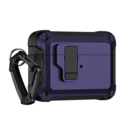 Airpods 4 Pro Armor Case with Carabiner - Purple — Hurtel