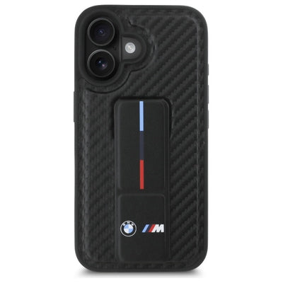 BMW M Grip Stand Smooth and Carbon case for iPhone 16 - black