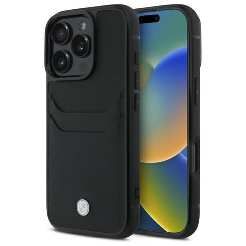 BMW Sign Leather Cardslot Case for iPhone 16 Pro Max - Black