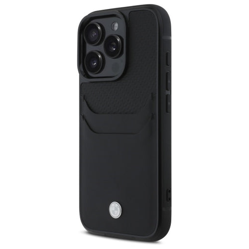 BMW Sign Leather Cardslot Case for iPhone 16 Pro Max - Black