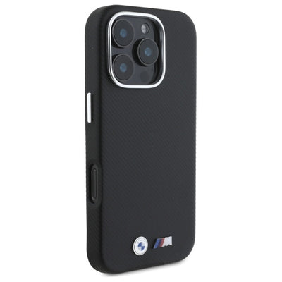 BMW M Edition Kevlar Wrapped Metal iPhone 16 Pro Max Case - Black