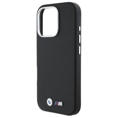 BMW M Edition Kevlar Wrapped Metal iPhone 16 Pro Max Case - Black