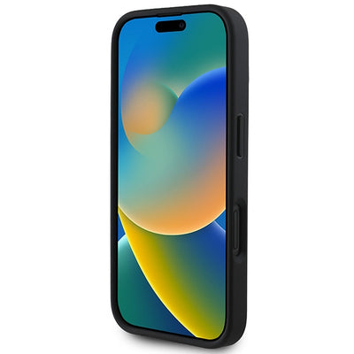 DKNY Quilted Stack Logo iPhone 16 Case - Black