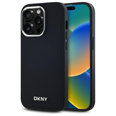 DKNY Plain Logo MagSafe iPhone 14 Pro Case - Black