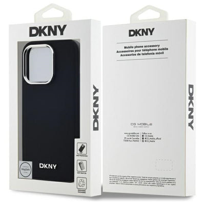 DKNY Plain Logo MagSafe iPhone 14 Pro Case - Black