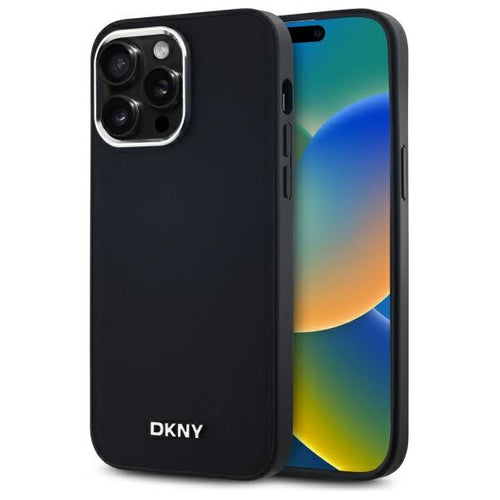 DKNY Plain Logo MagSafe iPhone 14 Pro Max Case - Black