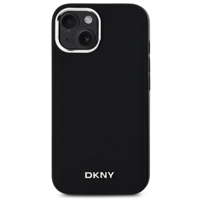 DKNY Plain Logo MagSafe iPhone 15 Case - Black
