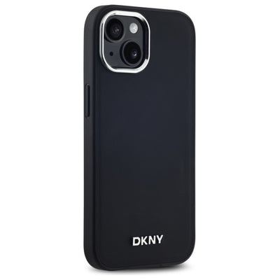 DKNY Plain Logo MagSafe iPhone 15 Case - Black