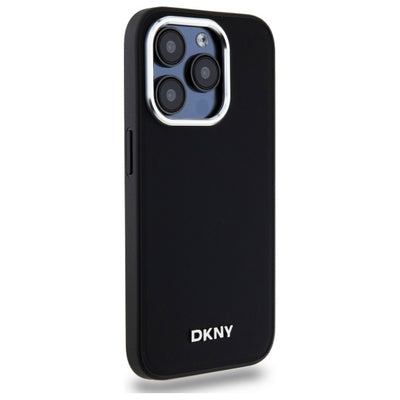 DKNY Plain Logo MagSafe iPhone 15 Pro Max Case - Black