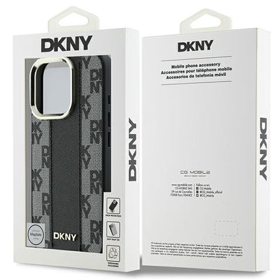 DKNY Checkered Pattern Magsafe iPhone 16 Pro Case - Black
